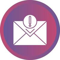 icono de vector de correo urgente