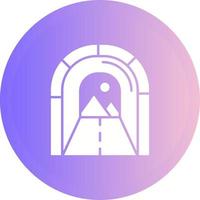 icono de vector de túnel