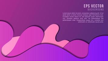 Modern Glow Abstract Wave Papercut Violet Background. Geometric Dynamic Gradient Purple Wave Shapes Design. Can Be Used As Banner, Motion, Frame Or Website Template vector