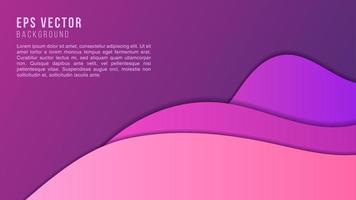 Modern Glow Abstract Wave Papercut Violet Background. Geometric Dynamic Gradient Purple Wave Shapes Design. Can Be Used As Banner, Motion, Frame Or Website Template vector