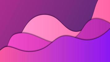 Modern Glow Abstract Wave Papercut Violet Background. Geometric Dynamic Gradient Purple Wave Shapes Design. Can Be Used As Banner, Motion, Frame Or Website Template vector