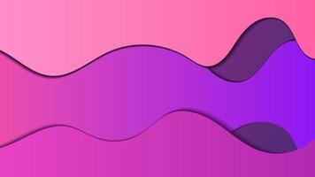 Modern Glow Abstract Wave Papercut Violet Background. Geometric Dynamic Gradient Purple Wave Shapes Design. Can Be Used As Banner, Motion, Frame Or Website Template vector