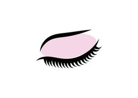 Eyelash beauty icon design template illustration isolated vector