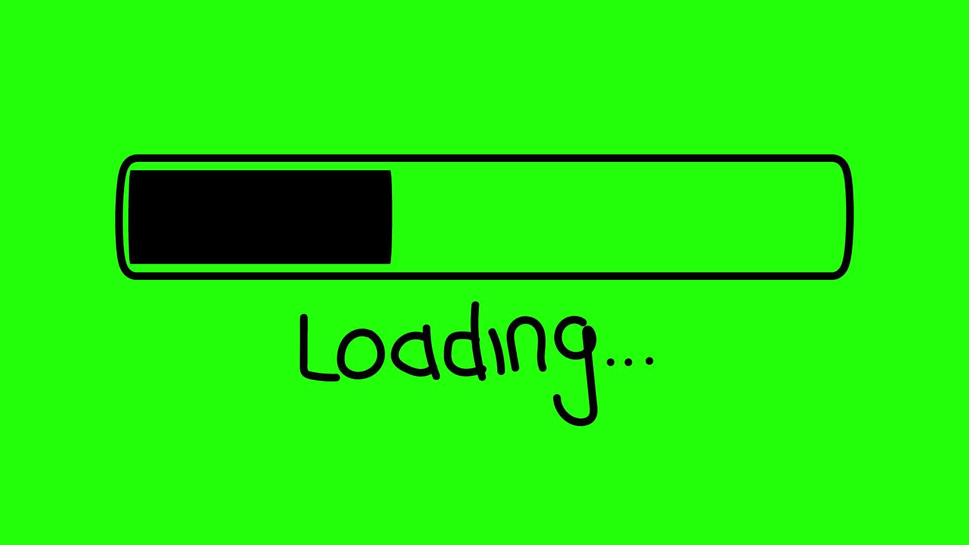 Hand Drawn Loading Progress Bar Animation on Green Background 16893842 ...