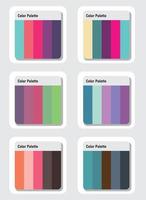 conjunto de paleta de colores vector