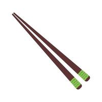 Doodle japanese chopsticks vector illustration. Hand drawn chopsticks sketch isolated