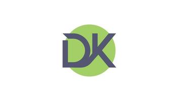 alfabeto letras iniciales monograma logo dk, kd, d y k vector