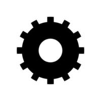 Cogwheel or gear icon. Simple cog wheel for industrial mechanism. Settings icon. Vector Illustration