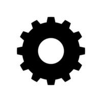 Cogwheel or gear icon. Simple cog wheel for industrial mechanism. Settings icon. Vector Illustration