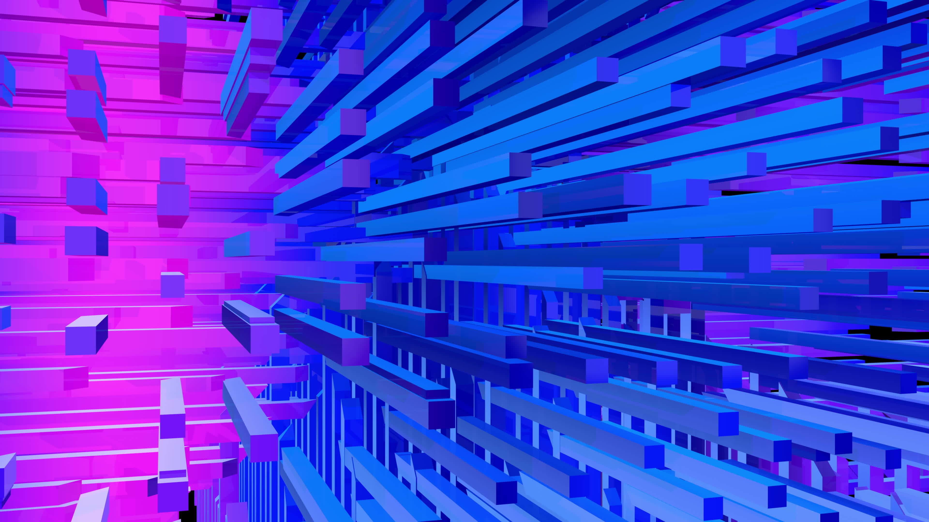 Structure formed by rectangular bars that move in the form of a wave