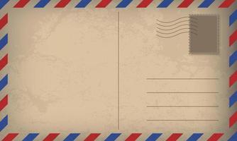 Postcard envelope stamps and paper Royalty Free Vector Image