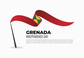 Grenada independence day background celebrated on february 7 vector