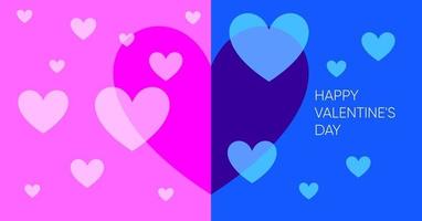 Happy Valentines day vector banner, card, flyer, invitation, poster, background design. Vector illustration in vivid colors.