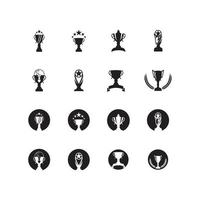 Trophy Black Silhouette Logo Vector template