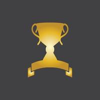 Trophy Champion Logo With Black Background vector