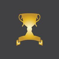 Trophy Champion Logo With Black Background vector