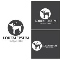 Dog silhouette logo vector template