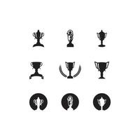 Trophy Black Silhouette Logo Vector template