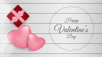 Minimal white happy valentines day greeting background with heart