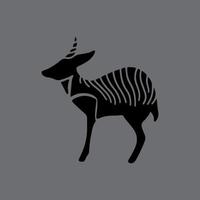 simple animal letra logo cebra duiker vector