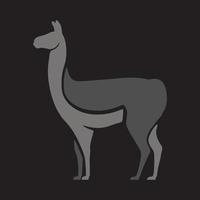 simple animal letter logo llama vector