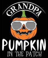 GRANDPA PUMPKIN IN THE PATCH TSHIRT vector