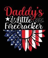 DADDYS LITTLE FIRECRACKERS TSHIRT vector