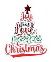 JOY HOPE LOVE PEACE CHRISTMAS vector