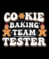 COOKING BAKING TEAM TESTER TSHIRT vector