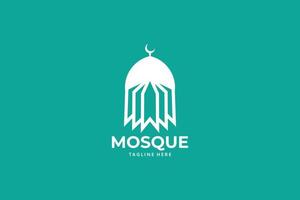 vector de icono de logotipo de mezquita aislado