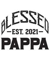 blessed -est.2021-pappa t-shirt design vector