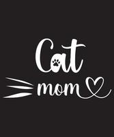 cat mom t-shirt design vector