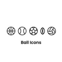 iconos de pelota gratis vector