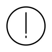 Alert circle icon line isolated on white background. Black flat thin icon on modern outline style. Linear symbol and editable stroke. Simple and pixel perfect stroke vector illustration.