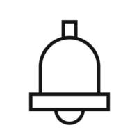 Bell line icon isolated on white background. Black flat thin icon on modern outline style. Linear symbol and editable stroke. Simple and pixel perfect stroke vector illustration.