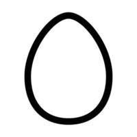 Egg icon line isolated on white background. Black flat thin icon on modern outline style. Linear symbol and editable stroke. Simple and pixel perfect stroke vector illustration.