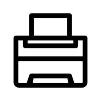 línea de icono de impresora de oficina aislada sobre fondo blanco. icono negro plano y delgado en el estilo de contorno moderno. símbolo lineal y trazo editable. ilustración de vector de trazo simple y perfecto de píxeles