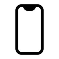 Phone portrait icon line isolated on white background. Black flat thin icon on modern outline style. Linear symbol and editable stroke. Simple and pixel perfect stroke vector illustration.