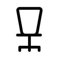 Office chair icon line isolated on white background. Black flat thin icon on modern outline style. Linear symbol and editable stroke. Simple and pixel perfect stroke vector illustration