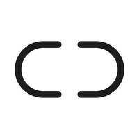 Unlink icon line isolated on white background. Black flat thin icon on modern outline style. Linear symbol and editable stroke. Simple and pixel perfect stroke vector illustration