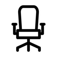 Chair icon line isolated on white background. Black flat thin icon on modern outline style. Linear symbol and editable stroke. Simple and pixel perfect stroke vector illustration