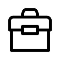 línea de icono de maletín aislada sobre fondo blanco. icono negro plano y delgado en el estilo de contorno moderno. símbolo lineal y trazo editable. ilustración de vector de trazo simple y perfecto de píxeles