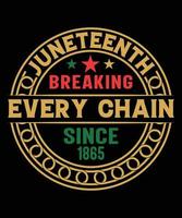 19 de junio rompiendo cada cadena desde 1865 vector