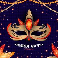 Mardi Gras Mask Illustration