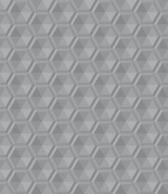 Seamless abstract gray background pattern. Triangle are arranged to form 3D hexagon. Texture design for fabric, tile, cover, poster, textile, flyer, banner, wall. Vector illustration.