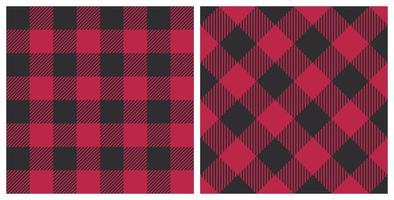Seamless gingham pattern background. Trend color of the year 2023 Viva Magenta. Design texture elements for fabric, tile, banner, template, card, cover, poster, backdrop, wall. Vector illustration.