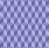 Seamless 3D cube shape pattern background. Color purple very peri. Design texture elements for banner, template, card, cover, poster, backdrop, tile, wall. Vector illustration.
