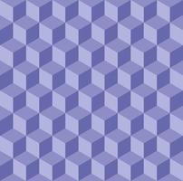 Seamless 3D cube shape pattern background. Color purple very peri. Design texture elements for banner, template, card, cover, poster, backdrop, tile, wall. Vector illustration.