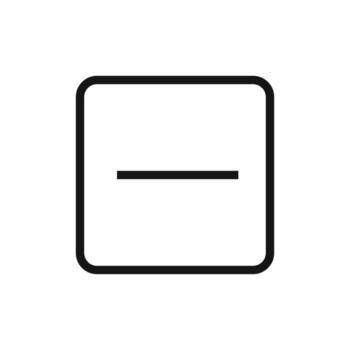 Minus line icon isolated on white background. Black flat thin icon on modern outline style. Linear symbol and editable stroke. Simple and pixel perfect stroke vector illustration.