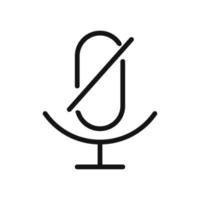 Mute sound line icon isolated on white background. Black flat thin icon on modern outline style. Linear symbol and editable stroke. Simple and pixel perfect stroke vector illustration.